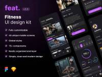 دانلود Feat Fitness UI Design Kit |  کیت رابط کاربری اپلیکیشن سلامت و ورزش 