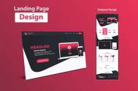 Landing page design web analytics template design